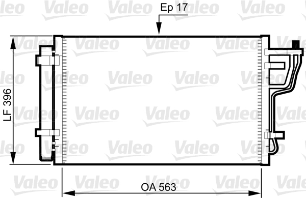 Condenser, air conditioning - 814351 VALEO