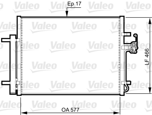 Condenser, air conditioning - 814360 VALEO