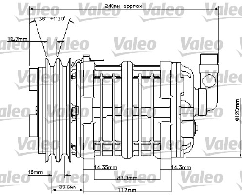 Compressor, air conditioning - 815800 VALEO