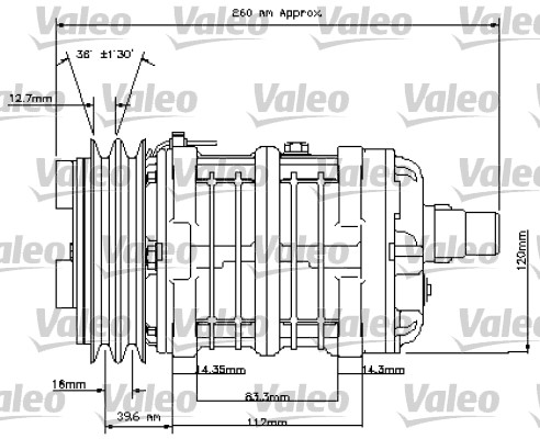 Compressor, air conditioning - 815841 VALEO