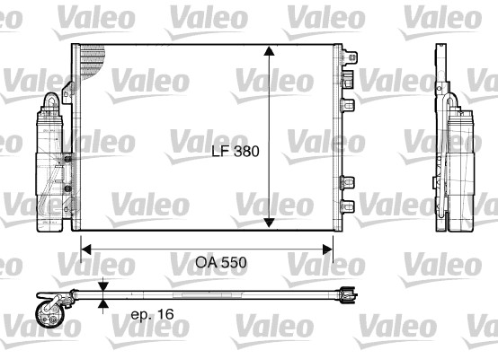 Condenser, air conditioning - 817661 VALEO