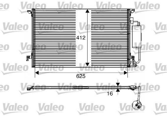 Condenser, air conditioning - 817712 VALEO