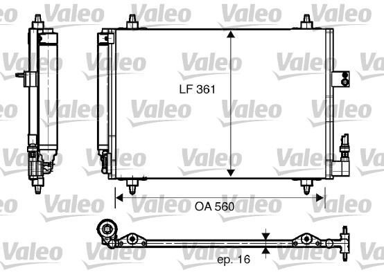 Condenser, air conditioning - 817824 VALEO
