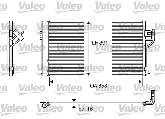 Конденсатор, кондиционер - 817842 VALEO