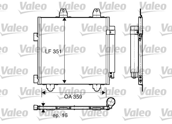 Condenser, air conditioning - 818014 VALEO