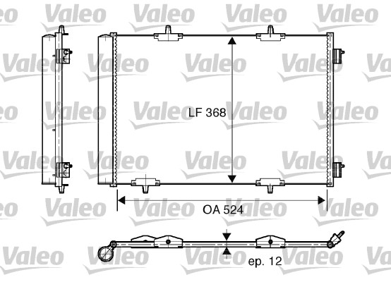 Конденсатор, кондиционер - 818015 VALEO