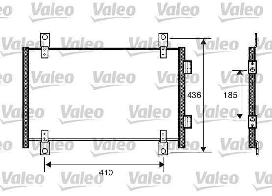 Condenser, air conditioning - 818018 VALEO