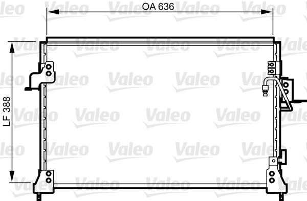 Condenser, air conditioning - 818025 VALEO