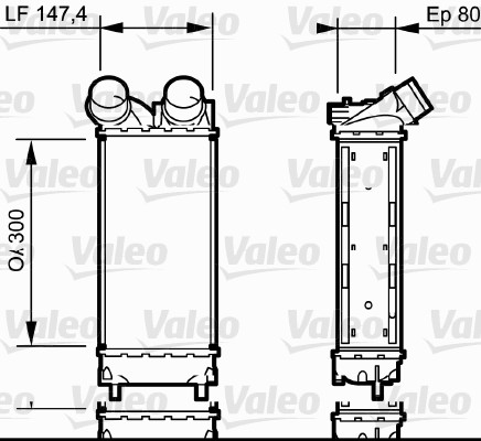 Intercooler, charger - 818837 VALEO