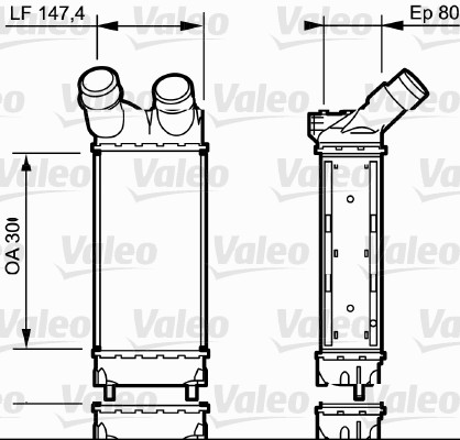 Intercooler, charger - 818866 VALEO