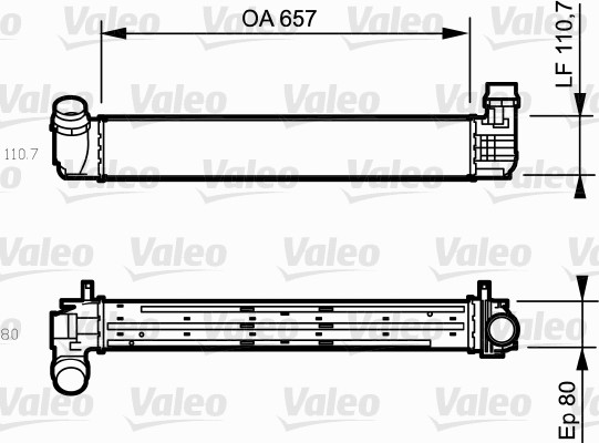 Intercooler, charger - 818870 VALEO