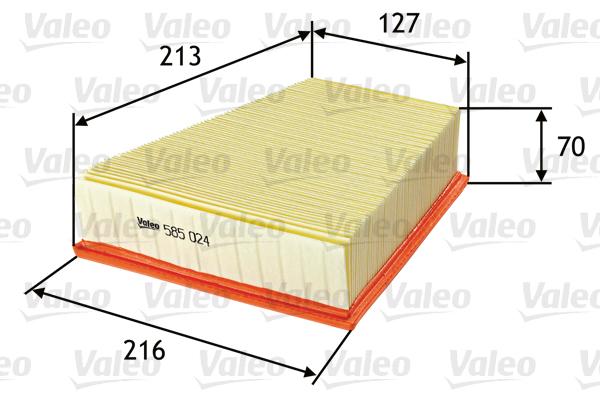 Filtro aria - 585024 VALEO