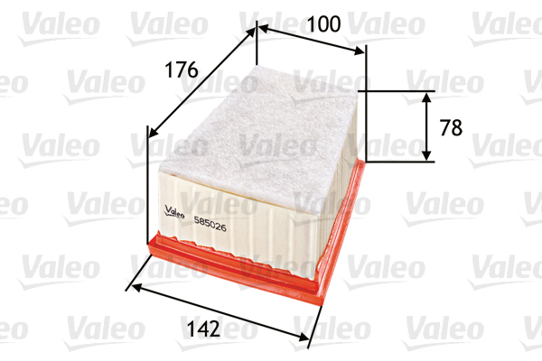 Filtro aria - 585026 VALEO