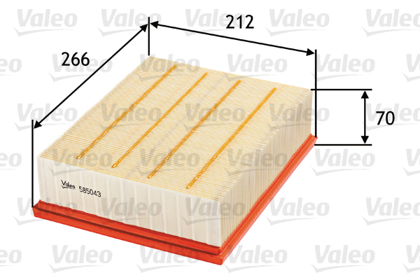 Filtro aria - 585043 VALEO