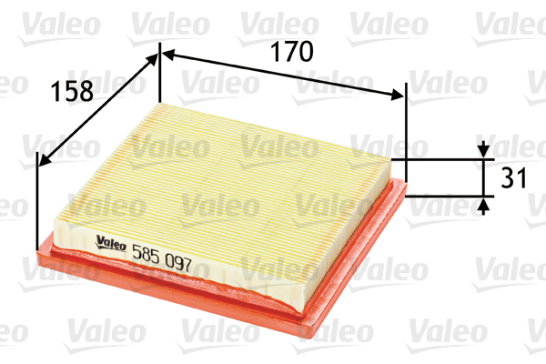 Filtro aria - 585097 VALEO