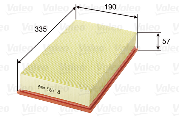 Filtro aria - 585121 VALEO