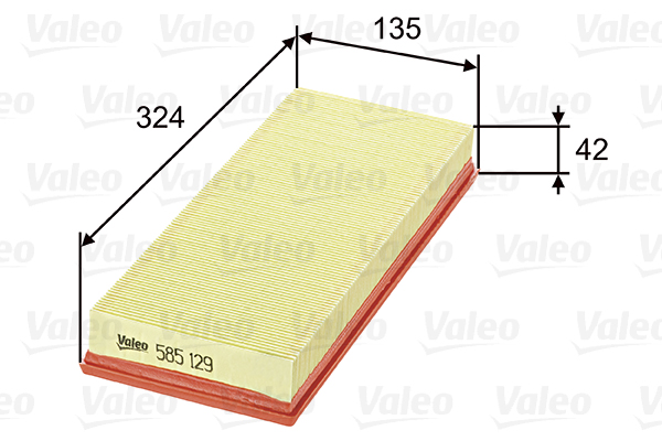 Filtro aria - 585129 VALEO