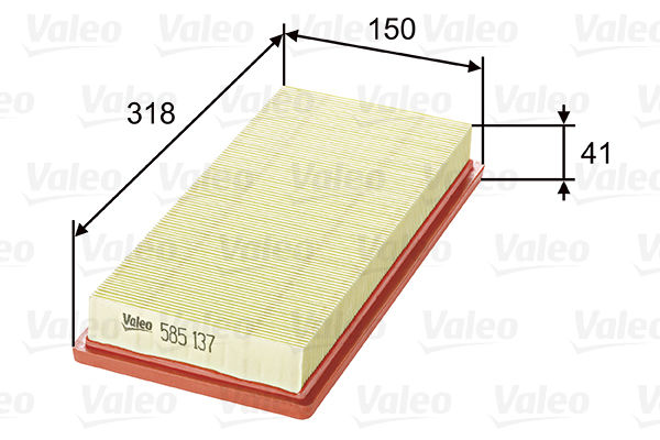 Filtro aria - 585137 VALEO