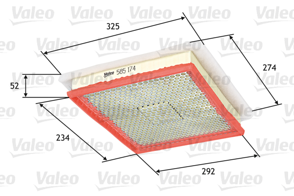 Filtro aria - 585174 VALEO