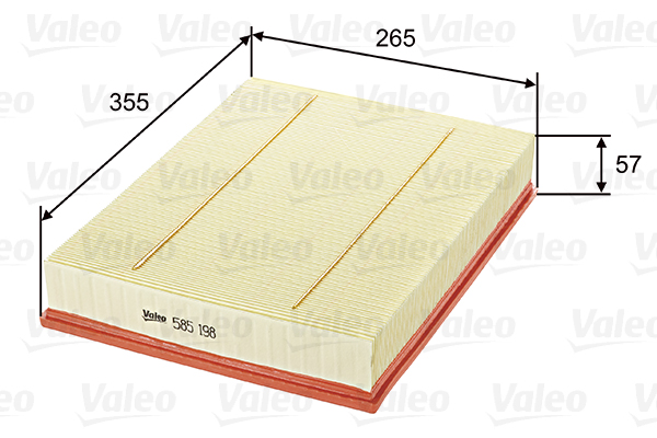 Filtro aria - 585198 VALEO