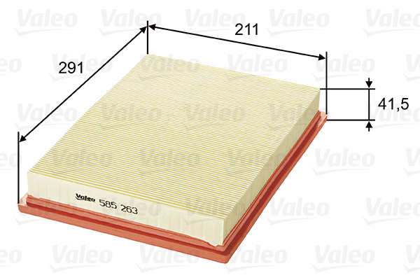 Filtro aria - 585263 VALEO