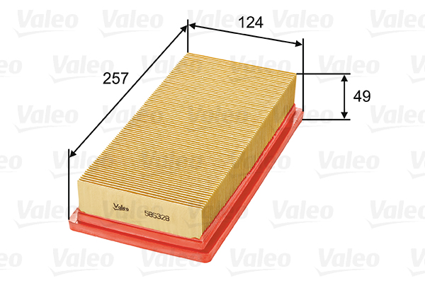 Filtro aria - 585328 VALEO