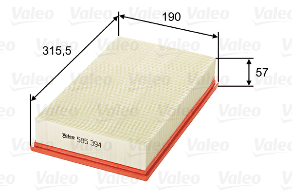 Filtro aria - 585394 VALEO