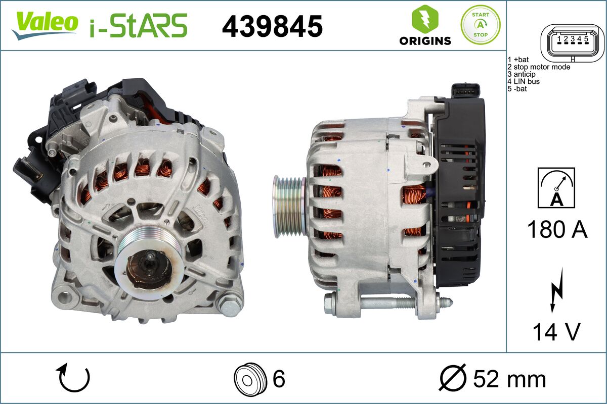Alternator, starter - 439845 VALEO
