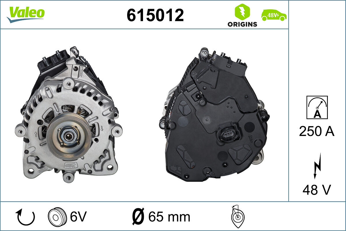 Alternator, starter - 615012 VALEO