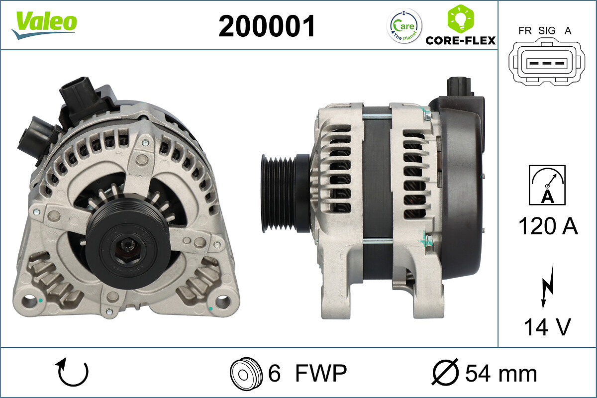 Alternator - 200001 VALEO