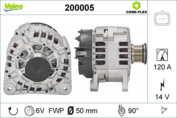 Alternator - 200005 VALEO