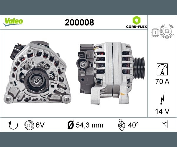 Alternatore - 200008 VALEO