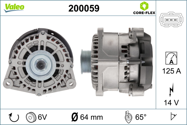Alternator - 200059 VALEO