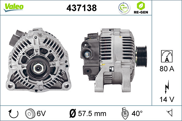 Alternator - 437138 VALEO
