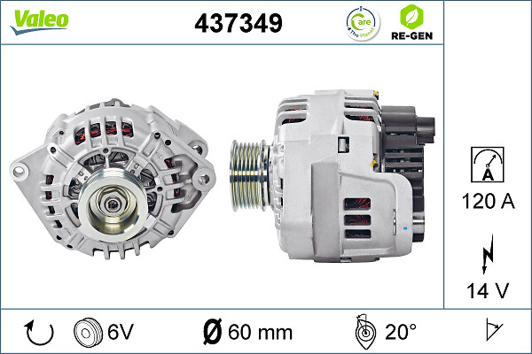Alternator - 437349 VALEO