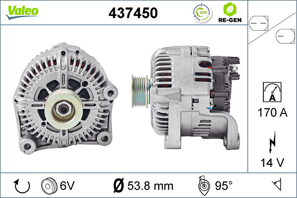 Alternator - 437450 VALEO