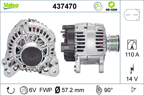 Alternator - 437470 VALEO