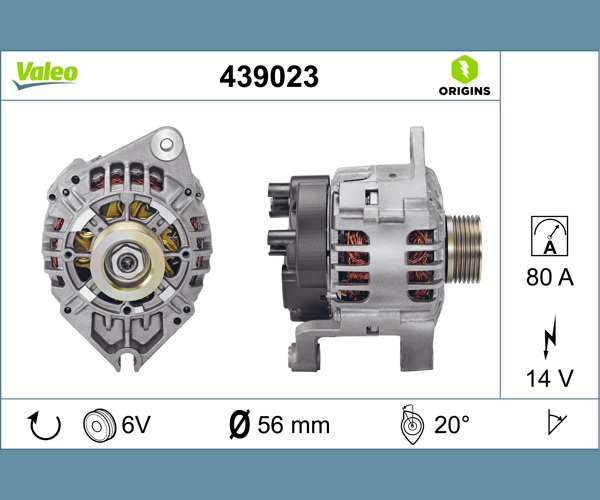 Alternator - 439023 VALEO