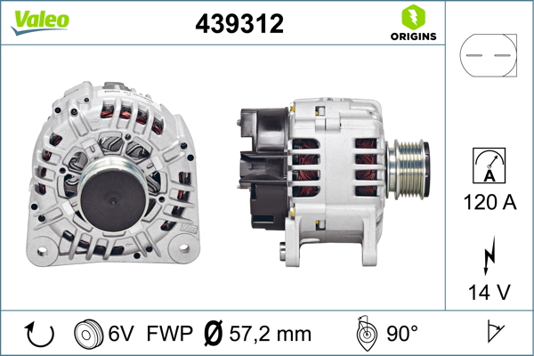 Alternator - 439312 VALEO