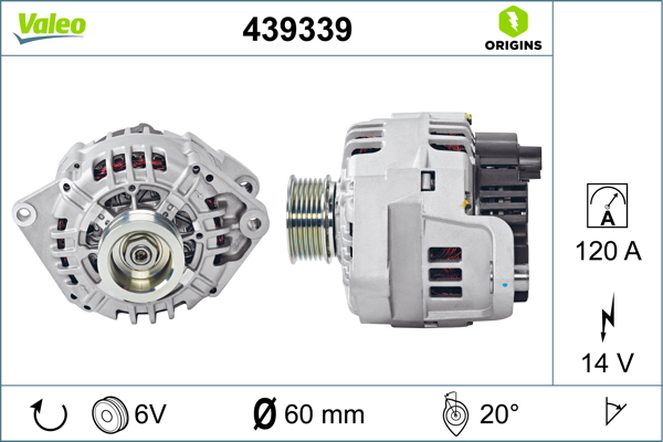 Alternator - 439339 VALEO