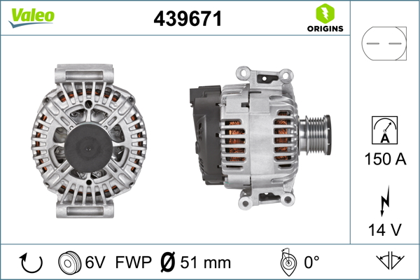 Alternator - 439671 VALEO