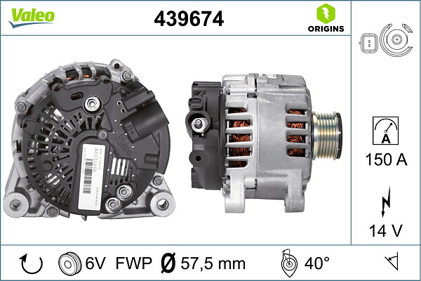 Alternator - 439674 VALEO