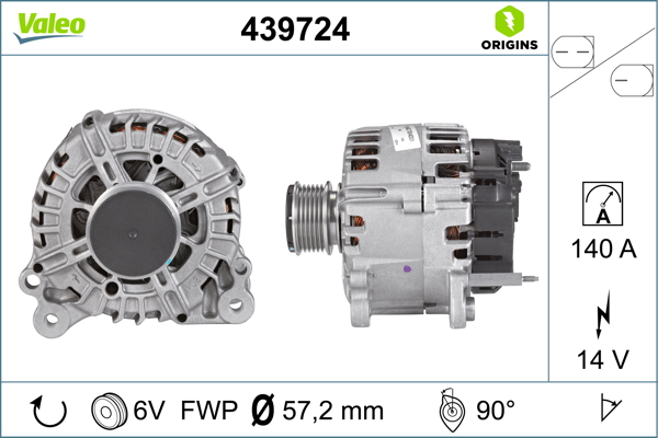Alternator - 439724 VALEO