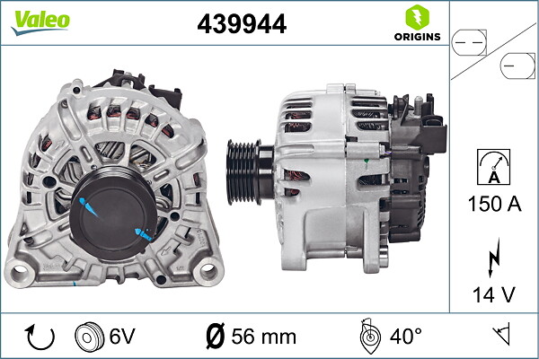 Alternator - 439944 VALEO