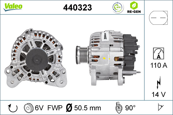 kintamosios srovės generatorius - 440323 VALEO