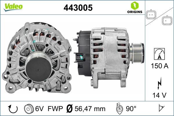 Alternator - 443005 VALEO