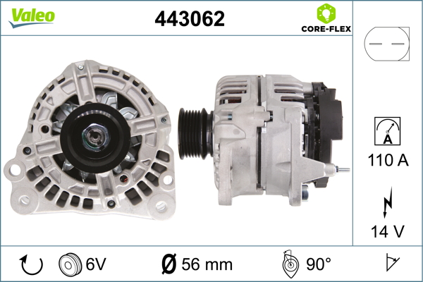 Alternator - 443062 VALEO