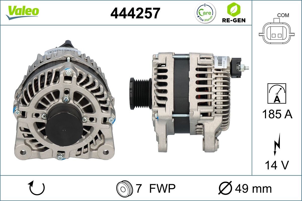 kintamosios srovės generatorius - 444257 VALEO