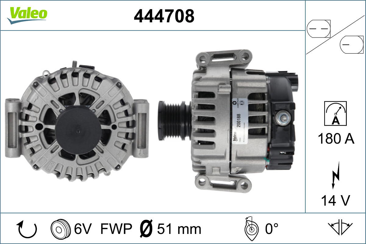 Alternator - 444708 VALEO