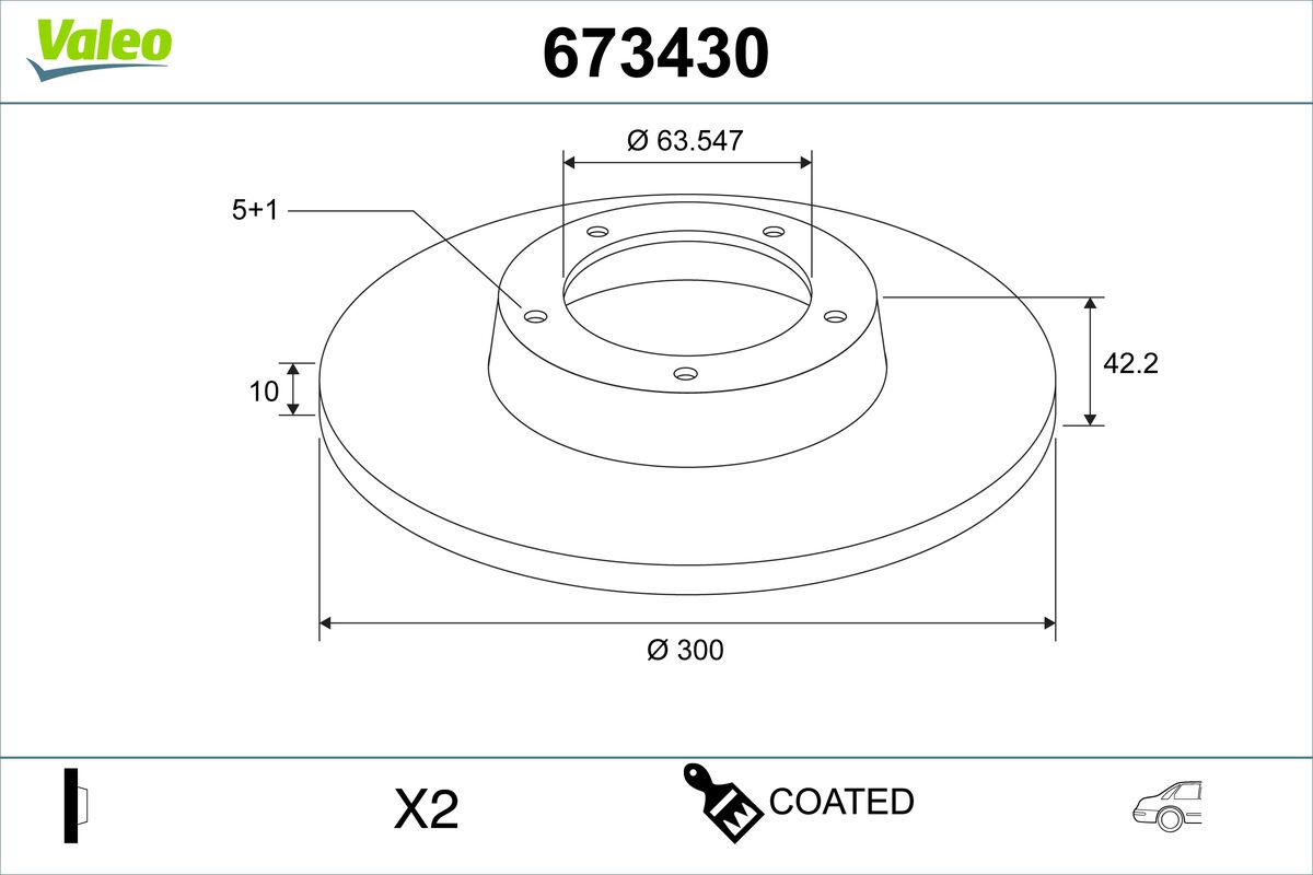 Brake Disc - 673430 VALEO